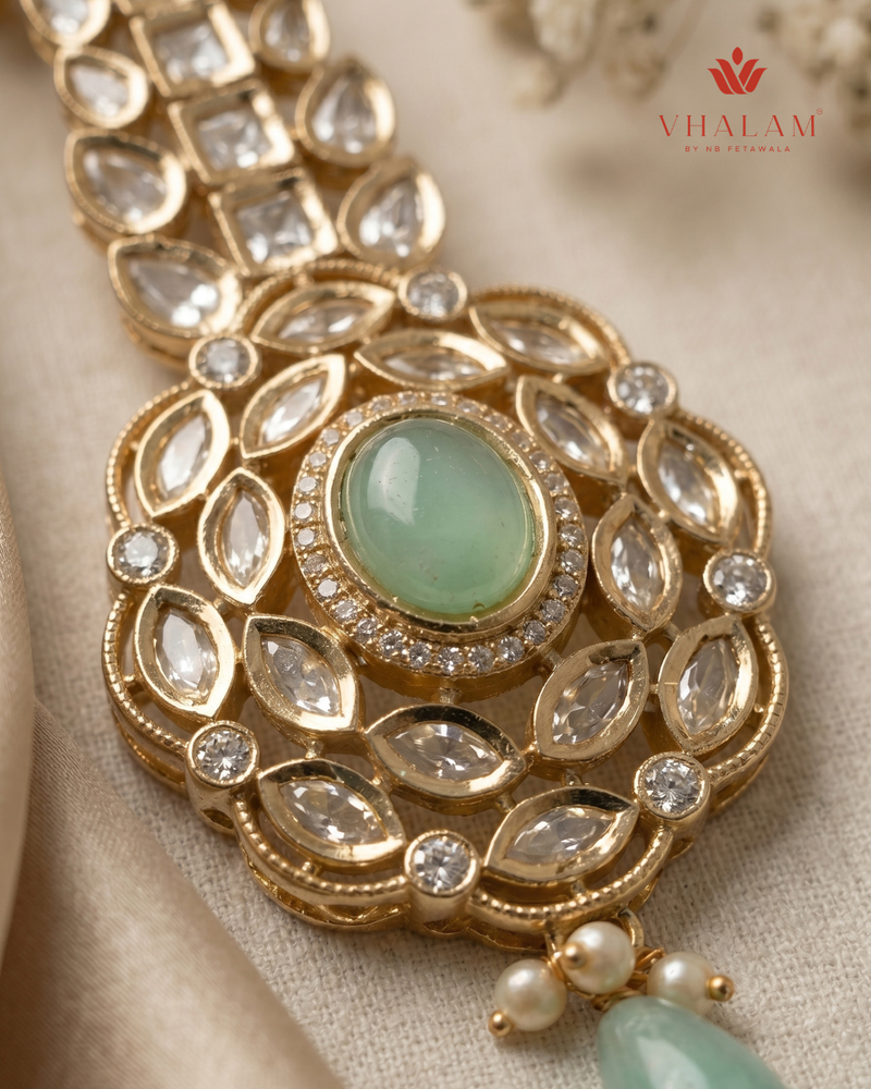 Royal Pastel Green Kalangi Brooch