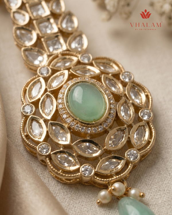 Royal Pastel Green Kalangi Brooch