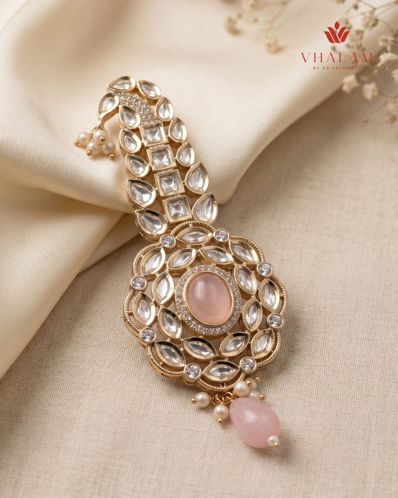 Blush Elegance Pink Stone Kalangi