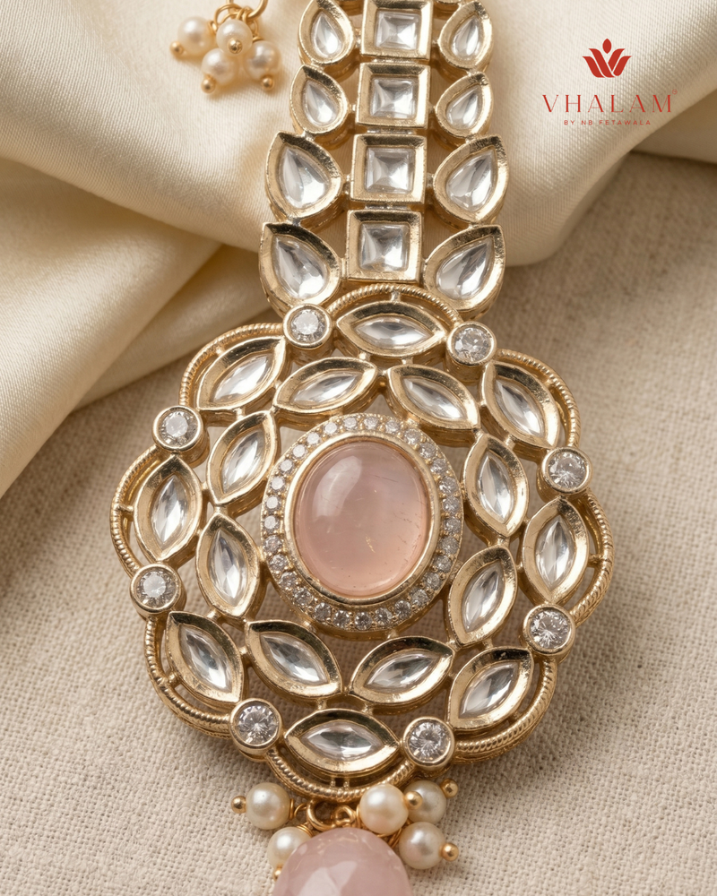 Blush Elegance Pink Stone Kalangi