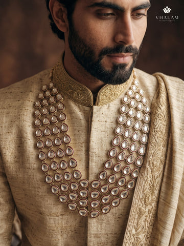 Clear Oval Stone Layered Dulha Mala