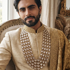Clear Oval Stone Layered Dulha Mala, view 3