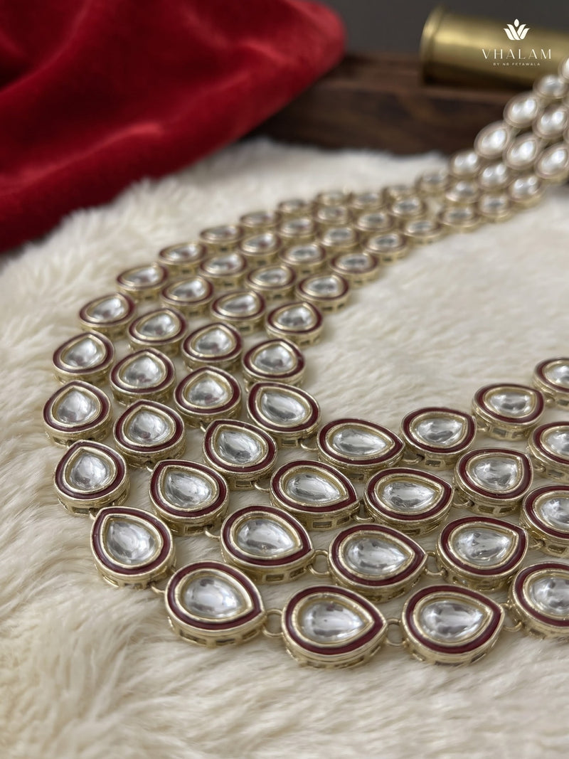 Clear Oval Stone Layered Dulha Mala, view 4