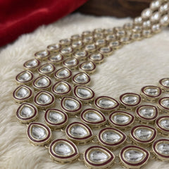 Clear Oval Stone Layered Dulha Mala, view 4
