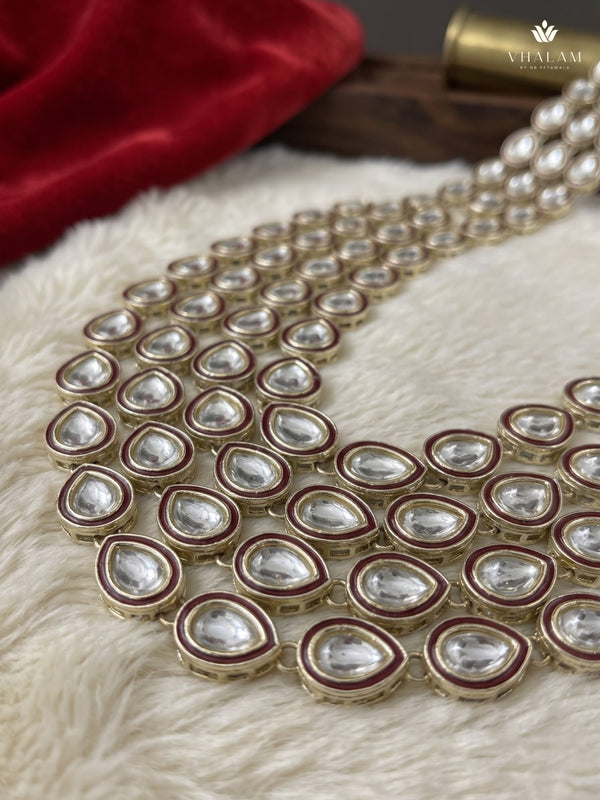 Clear Oval Stone Layered Dulha Mala, view 4