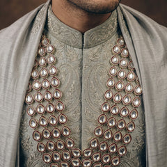 Clear Oval Stone Layered Dulha Mala, view 6