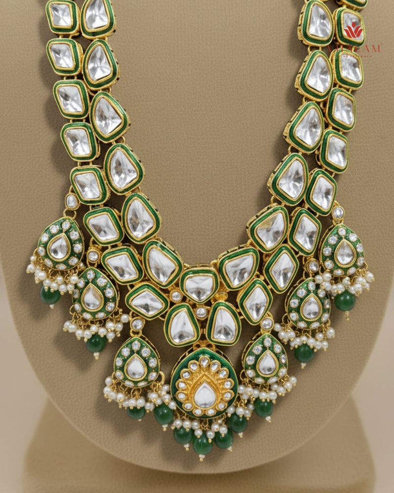 Groom Heavy Polki Meenakari Single-Strand Mala