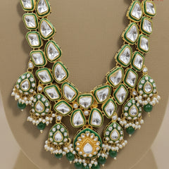 Groom Heavy Polki Meenakari Single-Strand Mala