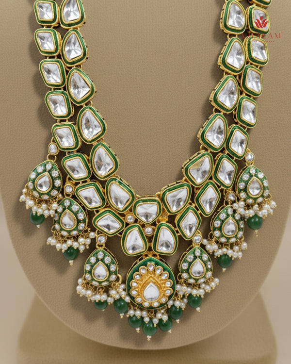 Groom Heavy Polki Meenakari Single-Strand Mala