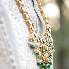 Groom Heavy Polki Meenakari Single-Strand Mala