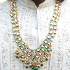 Groom Heavy Polki Meenakari Single-Strand Mala