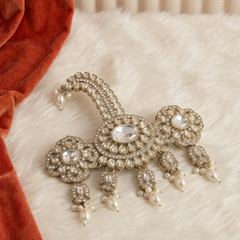 Ivory Pearl Floral Moissanite Dulha Mala, gallery view 6