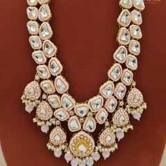Groom Peach Meenakari & Polki Long Necklace