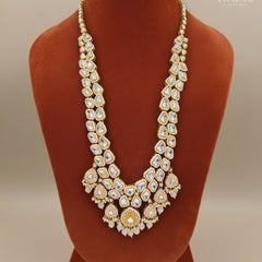 Groom Peach Meenakari & Polki Long Necklace