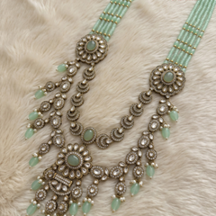 Mint Bead Rosette Moissanite Dulha Mala, gallery view 5