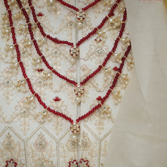 Dulha Maroon Bead & Kundan Multi-Layer Mala