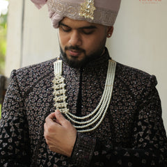 Groom Pearl & Floral Kundan Multi-Layer Mala