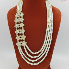 Groom Pearl & Floral Kundan Multi-Layer Mala