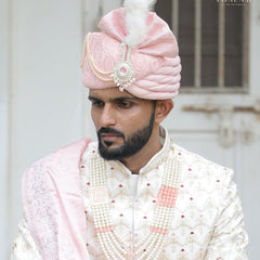 Dulha Pink Meenakari & Pearl Multi-Layer Mala