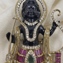 Shri Ram Bow and Arrow Brooch, detail view