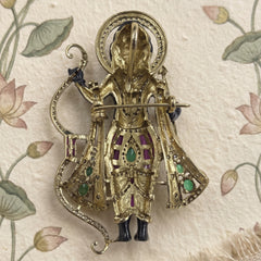 Shri Ram Bow and Arrow Brooch, rear view