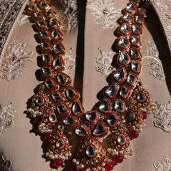 Groom Heavy Polki & Rani Meenakari Single Mala