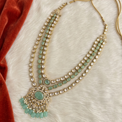 Sage Oval Pearl Moissanite Dulha Mala, gallery view 7