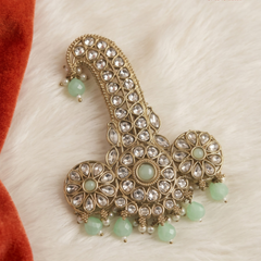 Sage Rosette Teardrop Moissanite Dulha Mala, gallery view 7