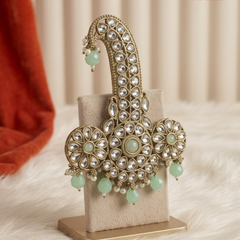 Sage Rosette Teardrop Moissanite Dulha Mala, gallery view 8