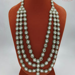 Groom Polki Tear-Drop Green Meenakari Mala