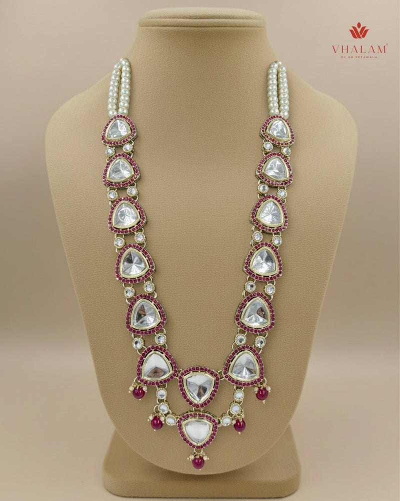 Groom Triangle Kundan Wagh Nakh Dual Mala