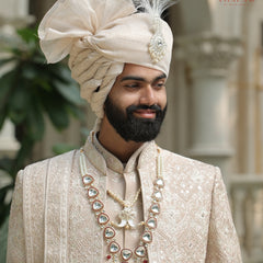 Groom Triangle Kundan Wagh Nakh Dual Mala