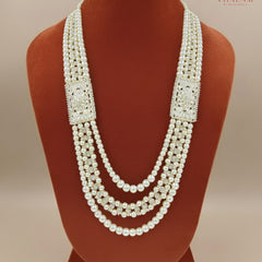Groom Pearl & Kundan Side Panel Multi-Layer Mala